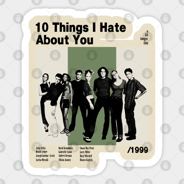 10 Things Retro Poster Sticker by Tentacle Castle